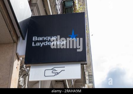 lyon, Frankreich - 06 16 2023 : Banque laydernier Signage Retail Logo Bank Office Beschilderung frankreich Markenagentur Stockfoto