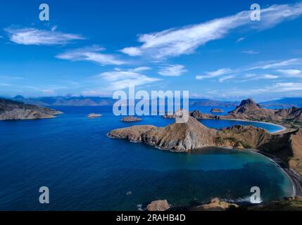 Labuan Bajo in Indonesien als Touristen- und Reiseziel in der Nähe der Insel Pulau Padar auf der Insel Komodo Stockfoto