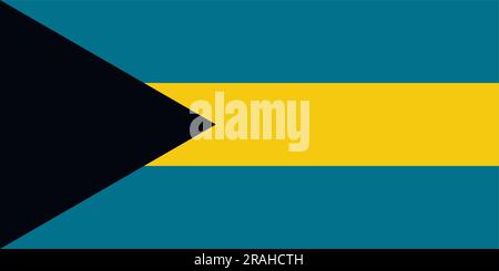 Vektorbild der Nationalflagge von Bahamas. Stock Vektor