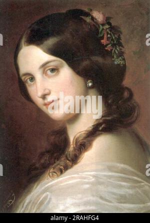 Porträt einer Dame 1850 von Eugene de Blaas Stockfoto