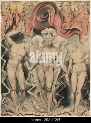 Illustration für Milton's Paradise Lost 1808 von William Blake Stockfoto