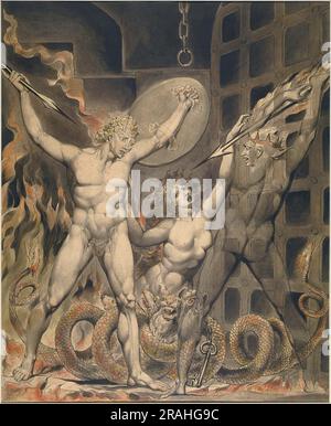 Illustration für Milton's Paradise Lost 1808 von William Blake Stockfoto