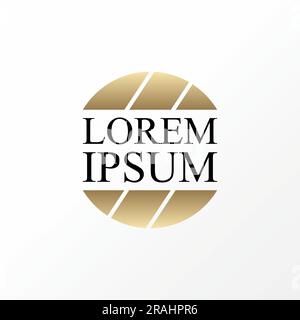 Logo Design Grafikkonzept kreativ Abstract Premium Free Vektormaterial Emblem Kreis von oben nach unten geschnitten. Zugehörige Firmenvorlage für verwandte Geschäftsbereiche Stock Vektor