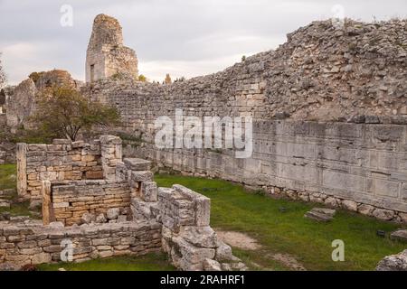 Ruinen der antiken tschersonesischen griechischen Kolonie, Krim Stockfoto