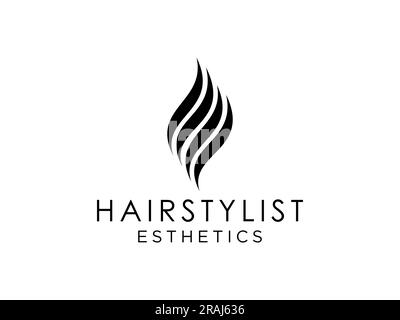 Abstrakter schwarzer Haarwellen-Logo-Buchstabe S isoliert auf weißem Hintergrund. Designvorlage Für Flat Vector-Logos. Stock Vektor