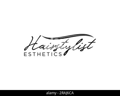 Abstrakter schwarzer Haarwellen-Logo-Buchstabe S isoliert auf weißem Hintergrund. Designvorlage Für Flat Vector-Logos. Stock Vektor