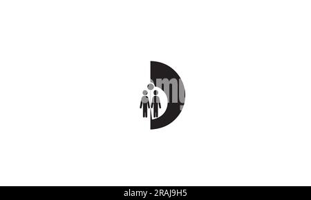 Logo von Kooperation und Logo von Diversity Design Schwarz einfaches flaches Symbol auf weißem Hintergrund Stock Vektor