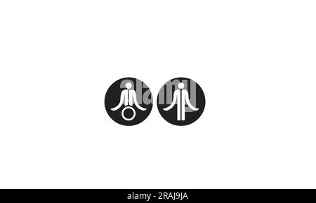 Logo von Kooperation und Logo von Diversity Design Schwarz einfaches flaches Symbol auf weißem Hintergrund Stock Vektor