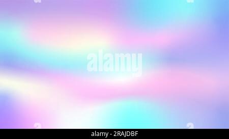 Holographischer Verlaufsvektor, Pastellfarben, Hintergrund 16x9 Stock Vektor