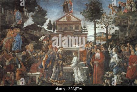 Die Versuchung Christi 1482 von Sandro Botticelli Stockfoto