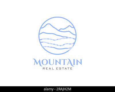 Mountain Logo, Mountain Logo Bilder. Einfaches Vektor-Logo in modernem Stil Stock Vektor