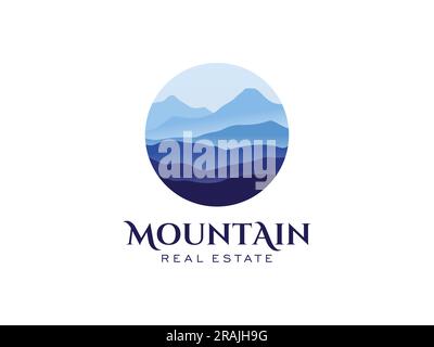 Mountain Logo, Mountain Logo Bilder. Einfaches Vektor-Logo in modernem Stil Stock Vektor