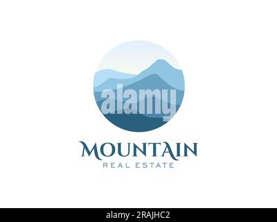 Mountain Logo, Mountain Logo Bilder. Einfaches Vektor-Logo in modernem Stil Stock Vektor