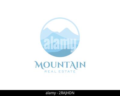 Mountain Logo, Mountain Logo Bilder. Einfaches Vektor-Logo in modernem Stil Stock Vektor
