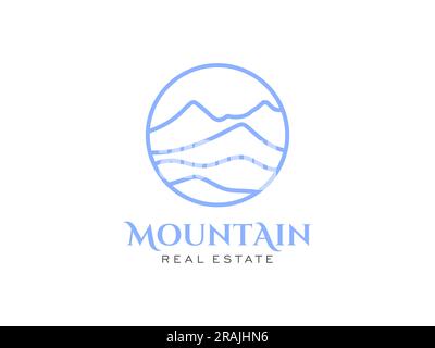 Mountain Logo, Mountain Logo Bilder. Einfaches Vektor-Logo in modernem Stil Stock Vektor