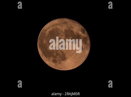 Supermoon oder Buck Mond über Ottawa, Ontario, Kanada, 3. Juli 2023 Stockfoto