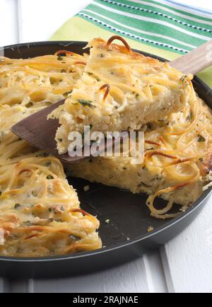 Spaghetti-Kuchen Stockfoto