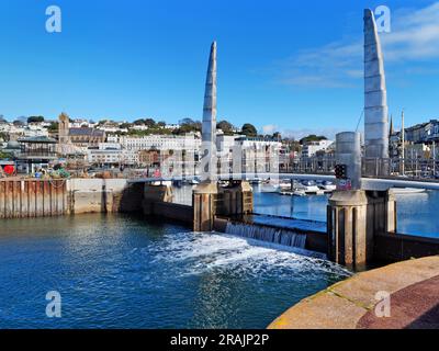 UK, Devon, Torquay Harbour Bridge Stockfoto
