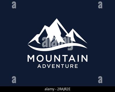 Mountain Logo, Mountain Logo Bilder. Einfaches Vektor-Logo in modernem Stil Stock Vektor