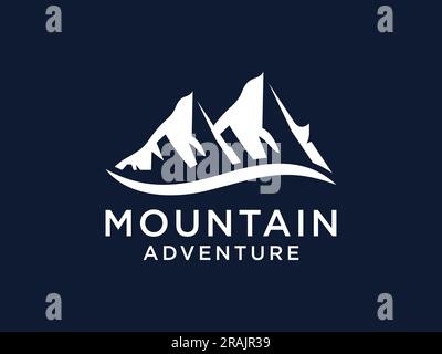 Mountain Logo, Mountain Logo Bilder. Einfaches Vektor-Logo in modernem Stil Stock Vektor