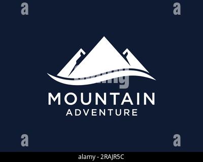 Mountain Logo, Mountain Logo Bilder. Einfaches Vektor-Logo in modernem Stil Stock Vektor