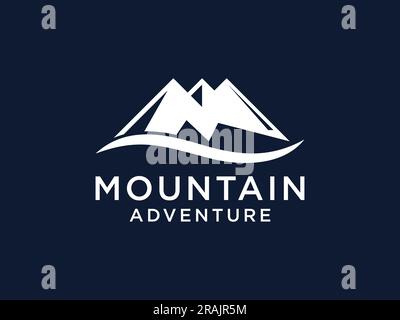 Mountain Logo, Mountain Logo Bilder. Einfaches Vektor-Logo in modernem Stil Stock Vektor