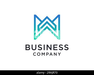Vorlage für Logo mit Buchstabe W. Modernes, elegantes Logo Stock Vektor