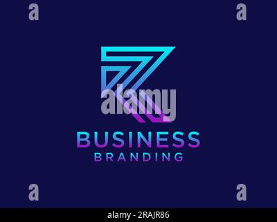 Symbol für kreatives und minimalistisches Letter R Logo Stock Vektor