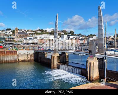 UK, Devon, Torquay Harbour Bridge Stockfoto