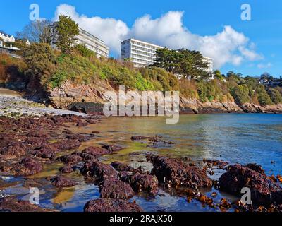 Großbritannien, Devon, Torbay, Torquay, Imperial Hotel ab Beacon Cove. Stockfoto