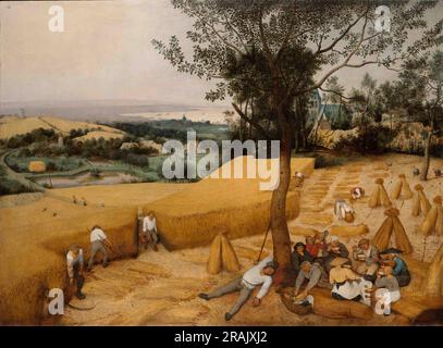 The Harvesters (Juli–August) 1565 von Pieter Bruegel the Elder Stockfoto