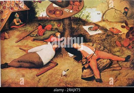 Land von Cockaigne 1567 von Pieter Bruegel dem Ältesten Stockfoto