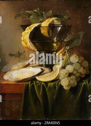 Stillleben mit Glas und Austern Jan Davidsz de Heem: Niederländisch, Utrecht 1606–1683/84 Antwerpen ca. 1640; Öl auf Holz; Stockfoto