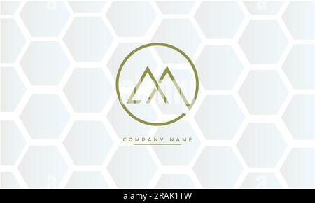 AM, MA Abstract Letters Logo Monogramm Stock Vektor