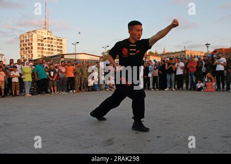 UNIFIL-Selbstverteidigung und kulturelle Veranstaltung in Südlibanon, Tyr. Stockfoto