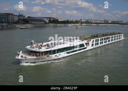 Flusskreuzfahrt, Scenic Jade, auf der Donau, Budapest, Ungarn Stockfoto