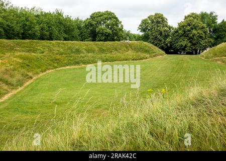 Maumbury Rings Roman Amphitheatre, Dorchester, Dorset, Großbritannien Stockfoto