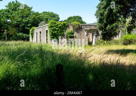 The Rectory im verlassenen Dorf Tyneham, Dorest, Großbritannien Stockfoto