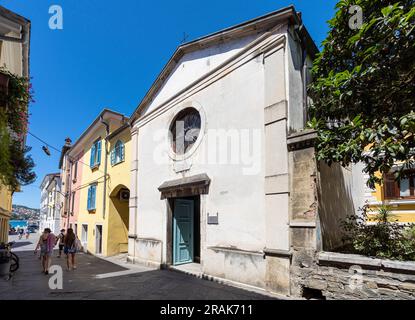 Koper, Slowenien. 2. Juli 2023. Alte Kirche der Seeleute-Bruderschaft im Stadtzentrum Stockfoto