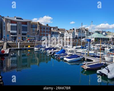 UK, Devon, Plymouth, The Barbican, Sutton Harbour, Das Mayflower Museum Stockfoto