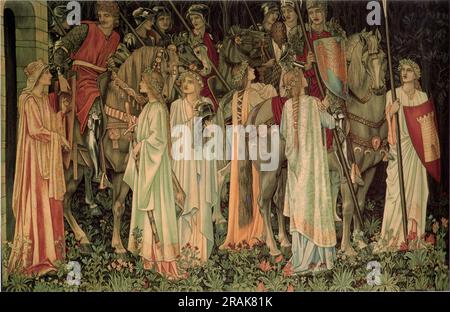 Die Waffen und die Abreise der Ritter 1894 von Edward Burne-Jones Stockfoto