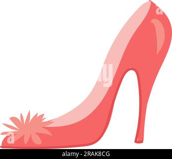 Hübscher roter Schuh. Cartoon-Schuhe mit hohem Absatz Stock Vektor