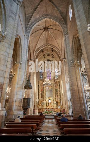 Innenansicht der Kirche San Gil, Burgos, Spanien Stockfoto