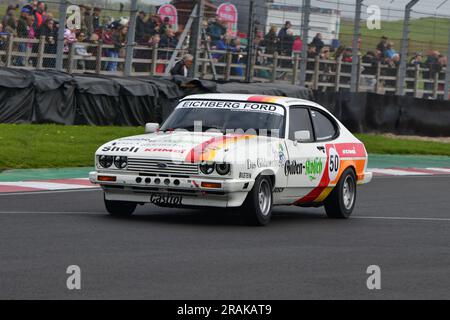 Mark Thomas, Ford Capri 3 Liter S, HRDC „Gerry Marshall“ Trophy Series, über 30 Autos auf dem Spielfeld für ein 45-minütiges zwei-Fahrer-Rennen mit Pre Stockfoto