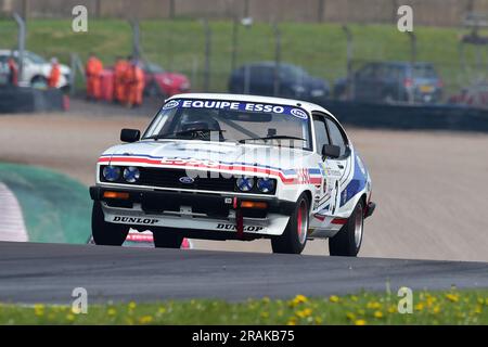 Raphael de Borman, Olivier Meurens, Ford Capri 3 Liter S, HRDC „Gerry Marshall“ Trophy Series, über 30 Autos auf dem Radar für eine 45-minütige zwei dr. Stockfoto