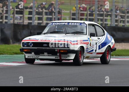 Raphael de Borman, Olivier Meurens, Ford Capri 3 Liter S, HRDC „Gerry Marshall“ Trophy Series, über 30 Autos auf dem Radar für eine 45-minütige zwei dr. Stockfoto