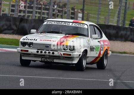 Mark Thomas, Ford Capri 3 Liter S, HRDC „Gerry Marshall“ Trophy Series, über 30 Autos auf dem Spielfeld für ein 45-minütiges zwei-Fahrer-Rennen mit Pre Stockfoto