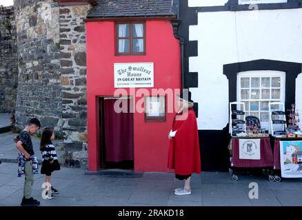 Das kleinste Haus in Großbritannien, Conwy, Wales, Großbritannien Stockfoto