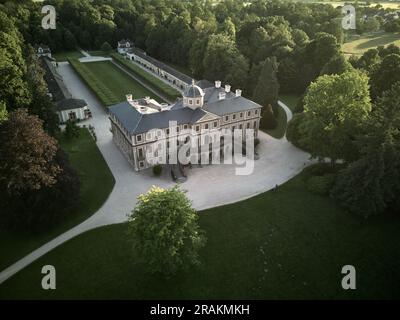 Das Rastatt Favorite Palace (Schloss Favorite), Deutschland, aus der Vogelperspektive Stockfoto