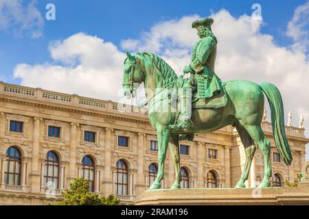 Wien, Österreich, Reiterstatue, Monument Maria Theresia und Museum Stockfoto